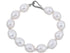 Baroque Pearl Silk Hand Knotted Bracelet w/ Pave Diamond Hook Clasp, (DBG-76)